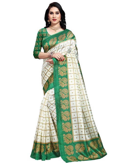 check printed saree - 16872840 - Very Small Image - 1