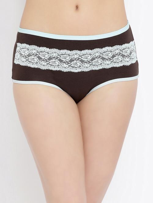 high rise lace detail hipster panty - 16873596 - Very Small Image - 1