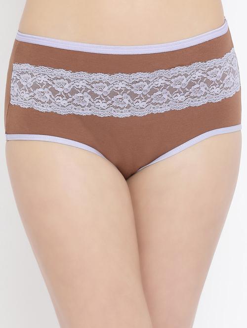 high rise lace detail hipster panty - 16873597 - Very Small Image - 1