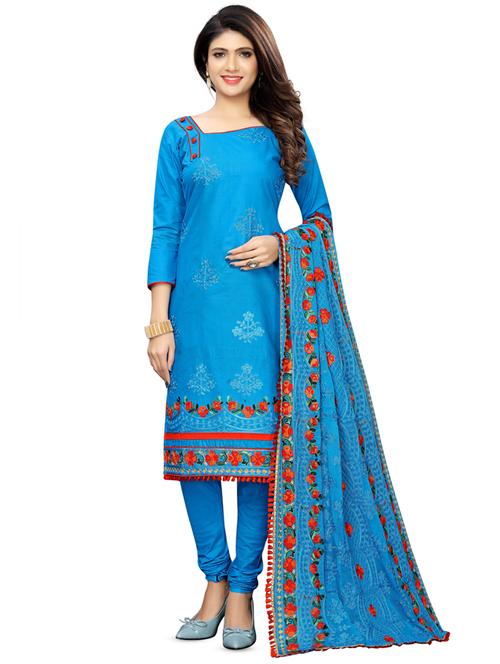 embroidered unstitched suit - 16875009 - Very Small Image - 1