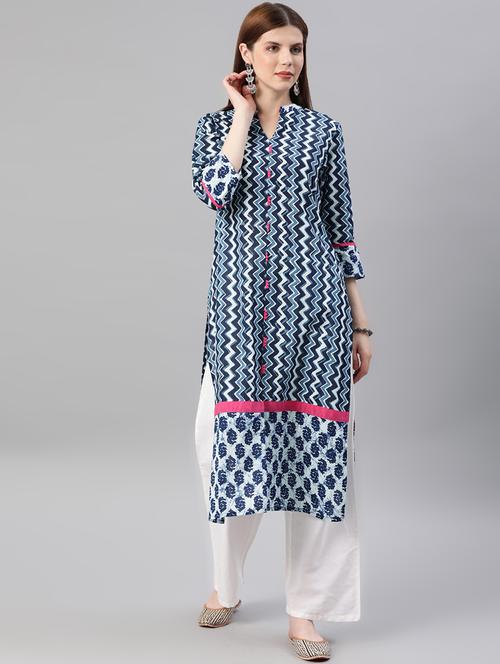 women's straight kurta - 16876601 - Very Small Image - 1