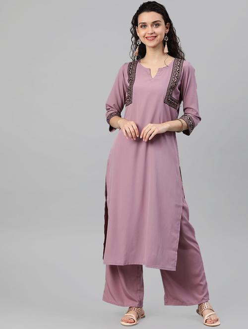 solid straight kurta - 16876611 - Very Small Image - 1