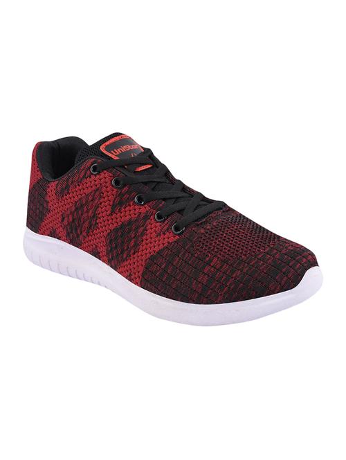 red fabric lace up sport shoes - 16878410 - Very Small Image - 1