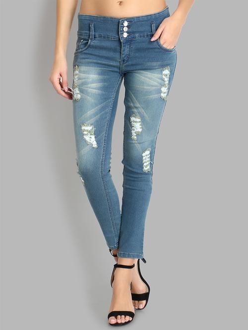 mid rise distressed jeans  - 16878871 - Very Small Image - 1