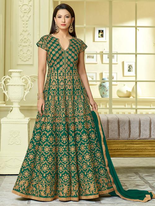 embroidered semi-stitched suit - 16880693 - Very Small Image - 1