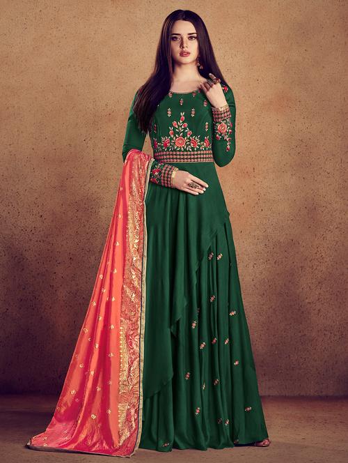 embroidered suits semi-stitched suit - 16880723 - Very Small Image - 1