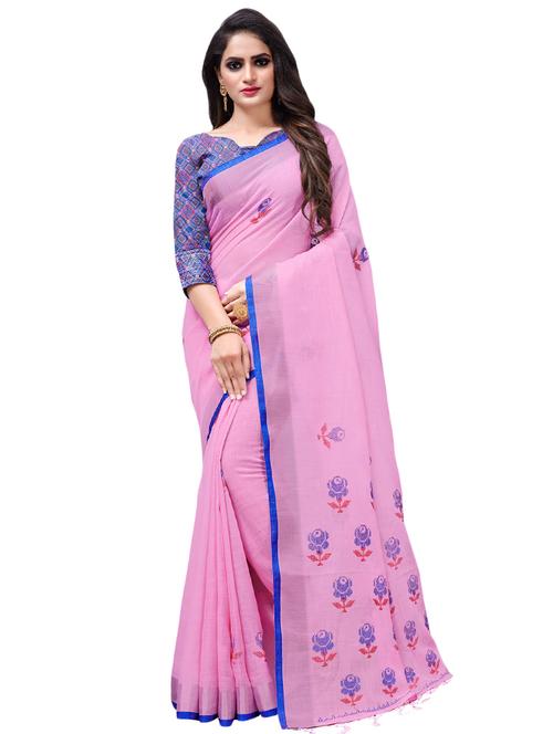 embroidered woven saree with blouse - 16881356 - Very Small Image - 1