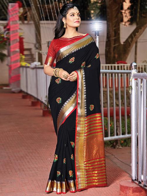self design chanderi saree - 16882110 - Very Small Image - 1