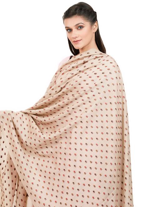 self design pashmina woolen shawl  - 16882297 - Very Small Image - 1