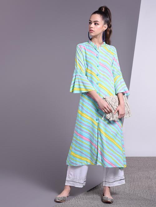 leheriya print a-line kurta - 16883706 - Very Small Image - 1