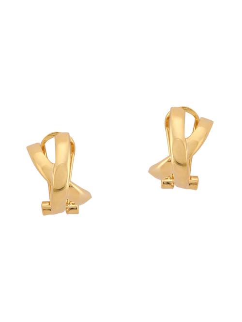 gold metal studs earring - 16884151 - Very Small Image - 1