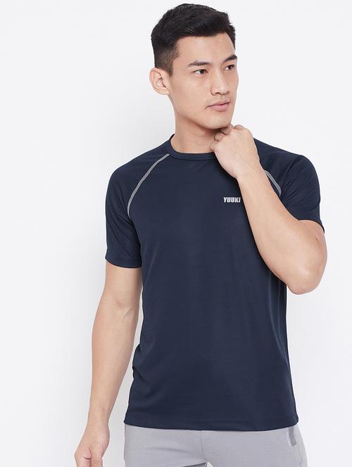 navy blue solid t-shirt - 16884448 - Very Small Image - 1