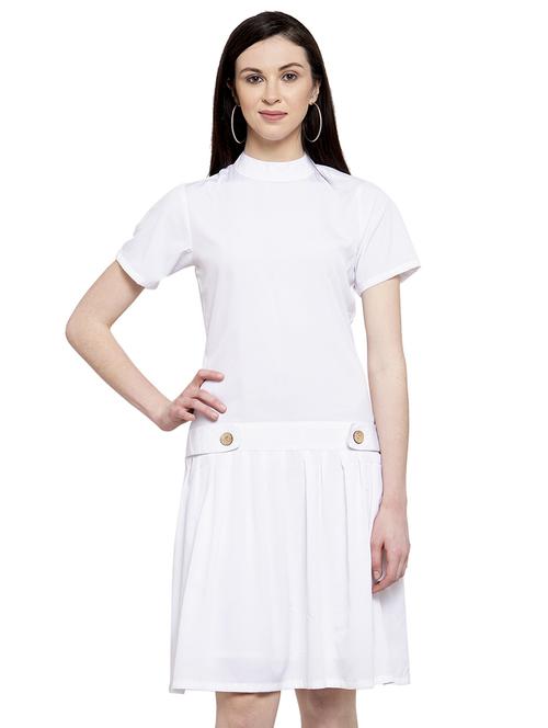 women's fit & flare solid dress - 16884874 - Very Small Image - 1