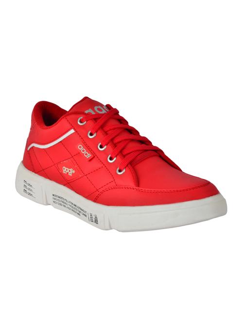 red lace up sneakers - 16886429 - Very Small Image - 1