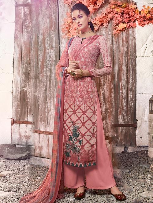 printed unstitched suit - 16886458 - Very Small Image - 1