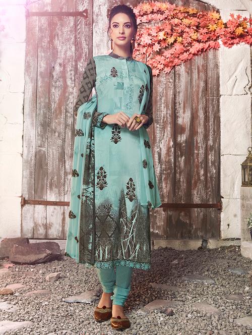 printed unstitched suit - 16886463 - Very Small Image - 1