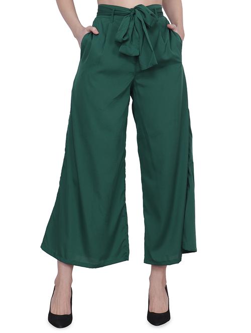 tie front wide leg trousers  - 16887640 - Very Small Image - 1