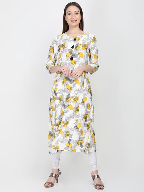 printed a-line kurta - 16887682 - Very Small Image - 1
