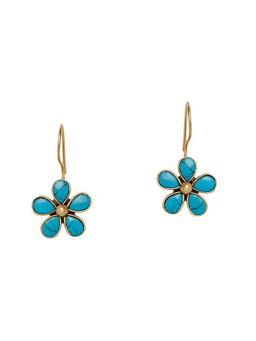 blue metal drop earring - 16888088 - Very Small Image - 1