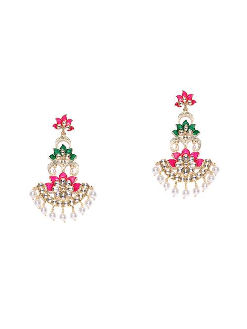 multi colored brass drop earring - 16888106 - Very Small Image - 1