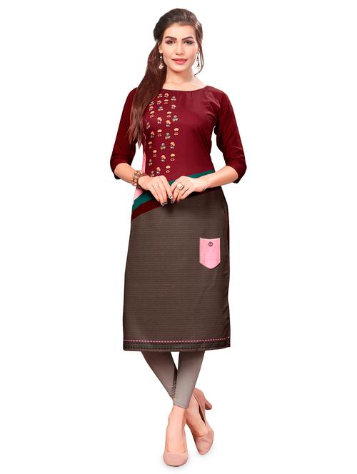 women's straight kurta - 16888196 - Very Small Image - 1