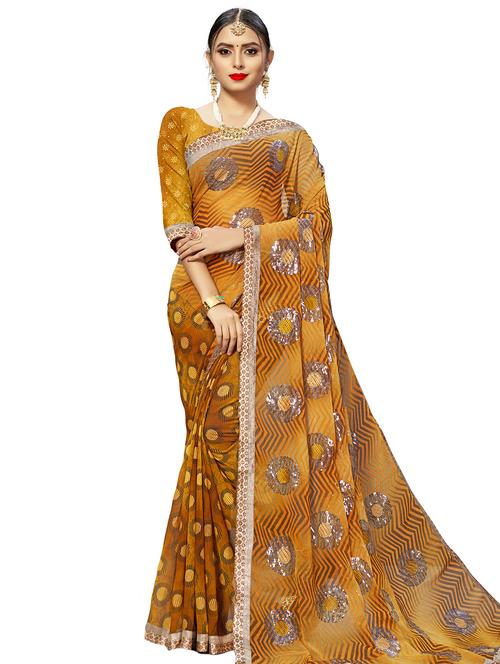 sequined bordered saree - 16888322 - Very Small Image - 1