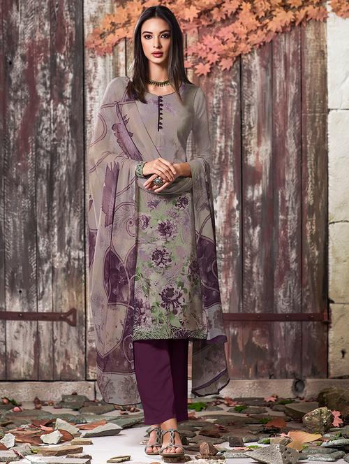 printed unstitched suit - 16888915 - Very Small Image - 1