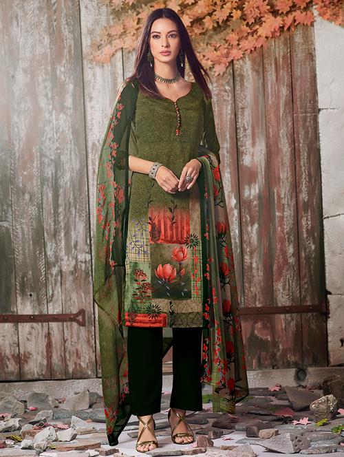 printed pant unstitched suit - 16888916 - Very Small Image - 1