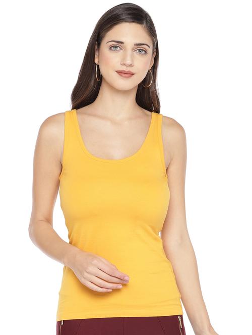 scoop neck solid tank tee  - 16891425 - Very Small Image - 1