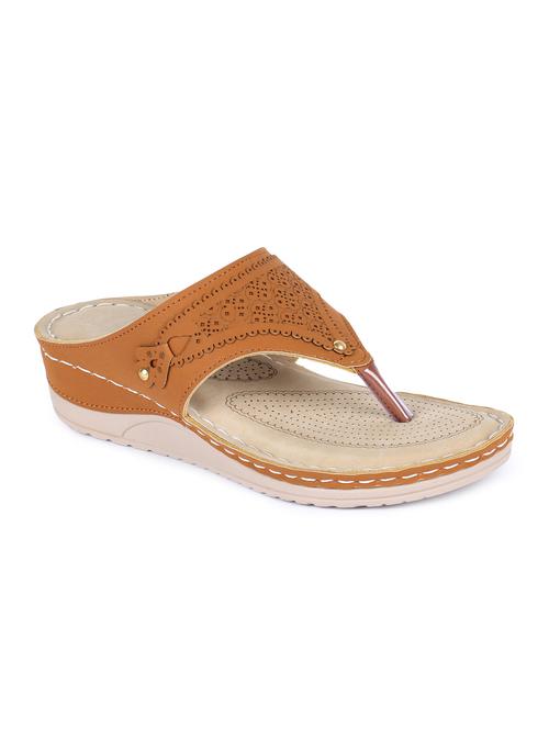 women tan toe separator wedges - 16893711 - Very Small Image - 1