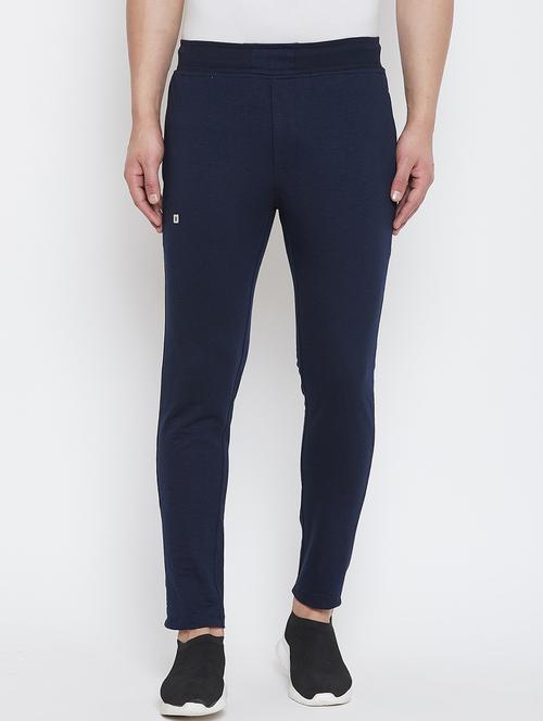 navy blue solid ankle length track pant - 16893756 - Very Small Image - 1
