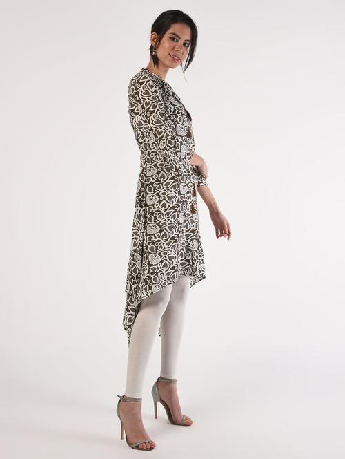 floral asymmetric kurta  - 16893969 - Very Small Image - 1