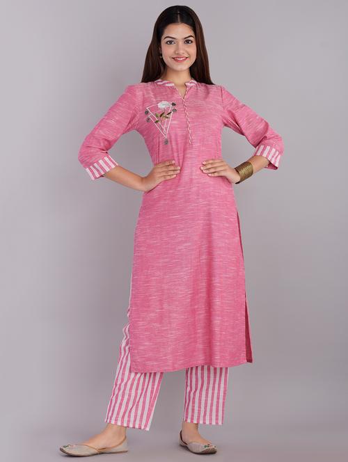 solid kurta palazzo set - 16893994 - Very Small Image - 1
