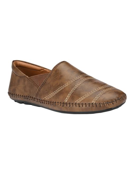 brown synthetic slip on loafers - 16894031 - Very Small Image - 1