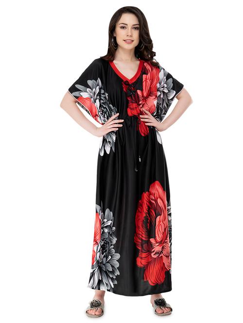 drawstring waist floral nighty  - 16895509 - Very Small Image - 1