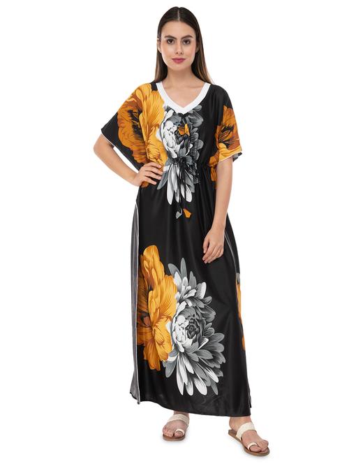 drawstring waist floral nighty  - 16895521 - Very Small Image - 1