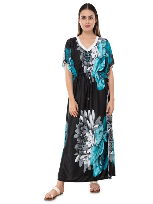 drawstring waist floral nighty  - 16895523 - Very Small Image - 1