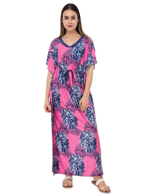 drawstring waist floral nighty  - 16895528 - Very Small Image - 1