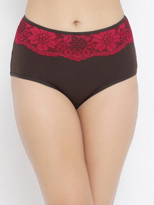 high rise lace detail hipster panty - 16896073 - Very Small Image - 1