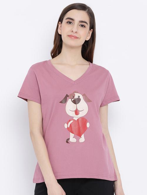 v-neck graphic tee  - 16896103 - Very Small Image - 1