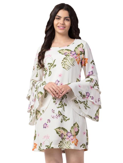 bell sleeves floral sheath dress  - 16897658 - Very Small Image - 1