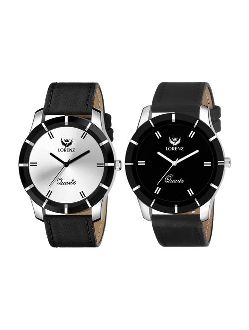 lorenz 2 analog watches combo for men | watch for boys | mk-09a35k - 16900037 - Very Small Image - 1