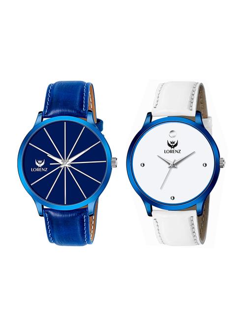 lorenz 2 analog watches combo for men | watch for boys | mk-22k24k - 16900039 - Very Small Image - 1