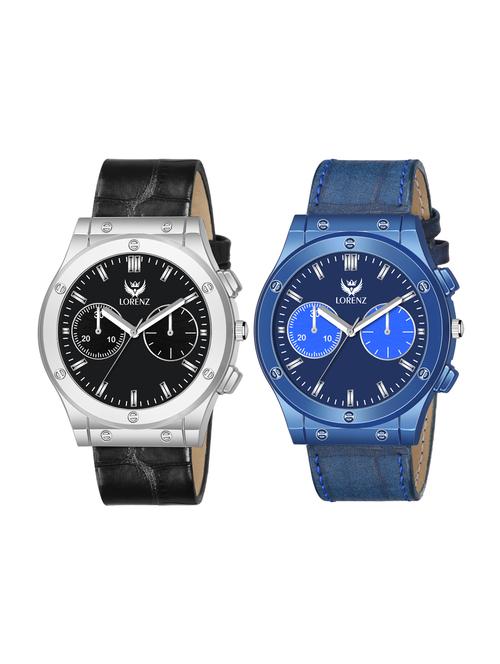 lorenz 2 analog watches combo for men | watch for boys | mk-29k31k - 16900041 - Very Small Image - 1