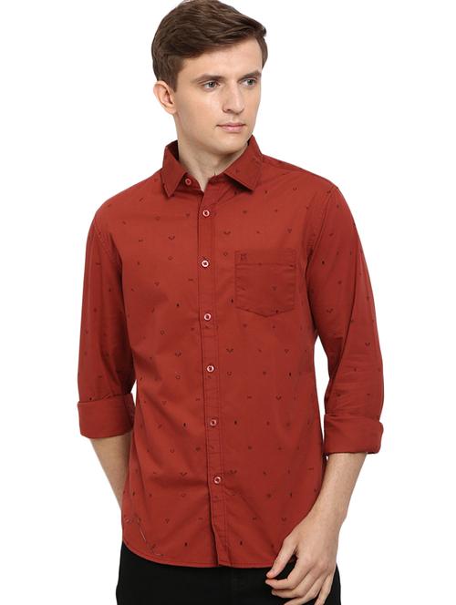red printed casual shirt - 16900188 - Very Small Image - 1