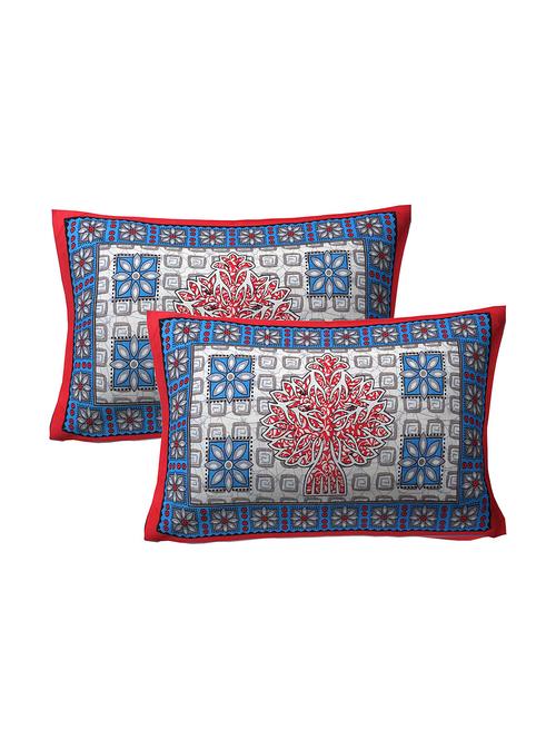 cotton printed pillow cover (set of 2) - 16901276 - Very Small Image - 1