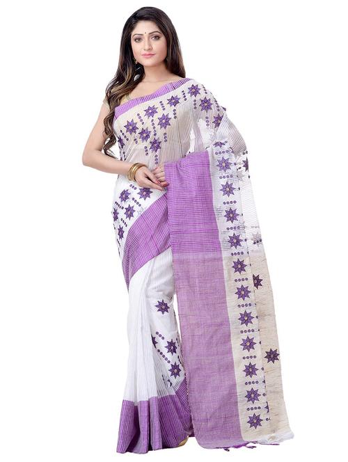 Conversational Tant Saree With Blouse - 16901698 - Very Small Image - 1