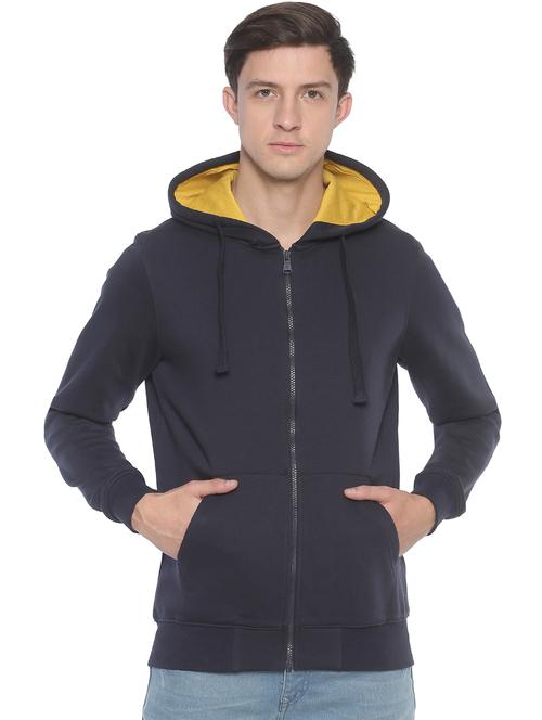navy blue solid fleece sweatshirt - 16903999 - Very Small Image - 1