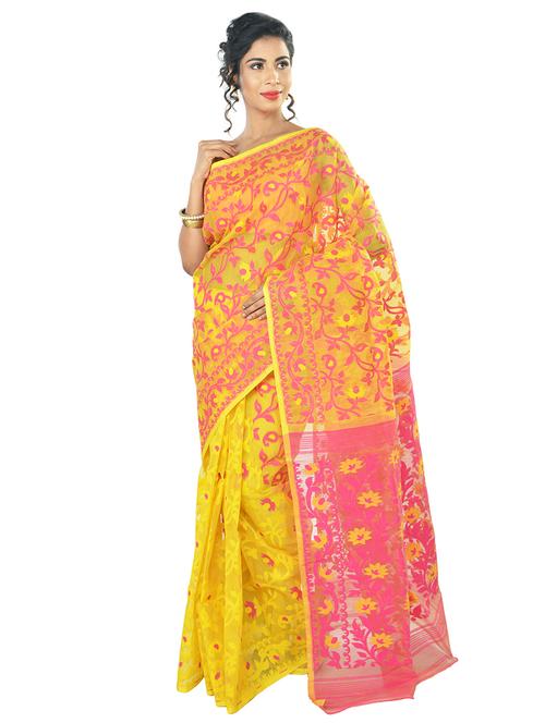 self design jamdani saree - 16904948 - Very Small Image - 1