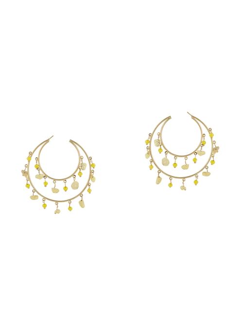 yellow metal hoop earring - 16906245 - Very Small Image - 1